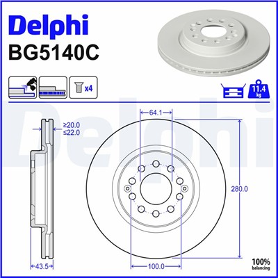 DELPHI BG5140C EAN: 5012759581261.
