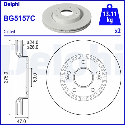DELPHI BG5157C EAN: 5012759582701.