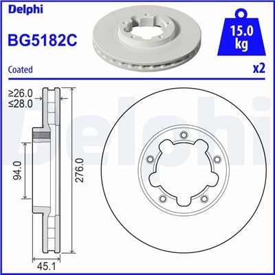 DELPHI BG5182C EAN: 5012759654552.