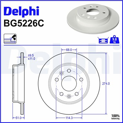 DELPHI BG5226C EAN: 5012759602966.