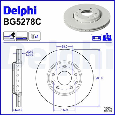DELPHI BG5278C EAN: 5012759628010.