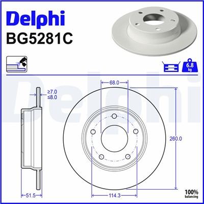 DELPHI BG5281C EAN: 5012759628027.