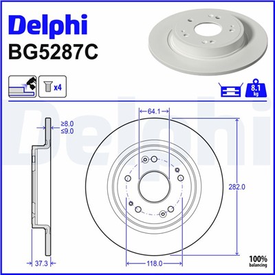 DELPHI BG5287C EAN: 5012759634790.