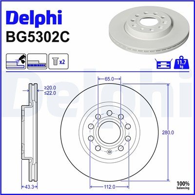 DELPHI BG5302C EAN: 5012759640920.