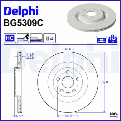 DELPHI BG5309C EAN: 5012759641026.