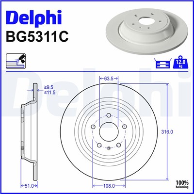 DELPHI BG5311C EAN: 5012759697412.