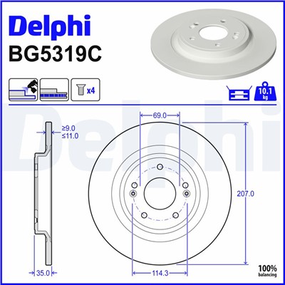 DELPHI BG5319C EAN: 5012759642306.