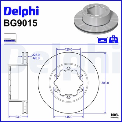 DELPHI BG9015 EAN: 5012759386477.