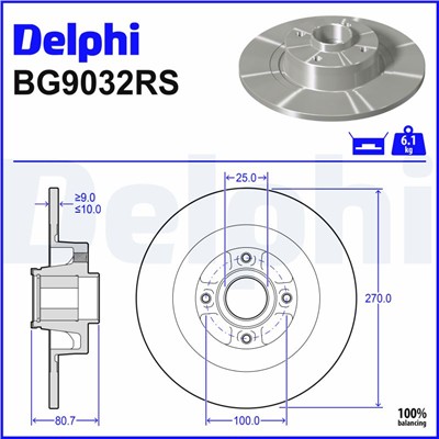 DELPHI BG9032RS EAN: 5012759396346.