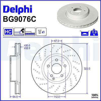 DELPHI BG9076C EAN: 5012759531129.