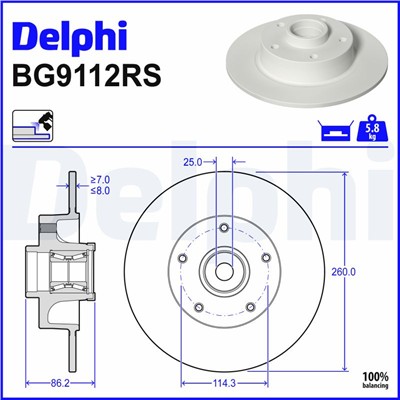 DELPHI BG9112RS EAN: 5012759496299.