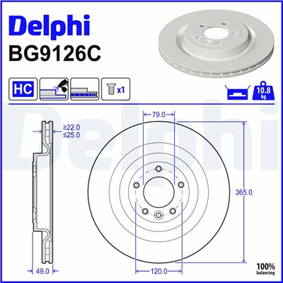 DELPHI BG9126C EAN: 5012759531549.