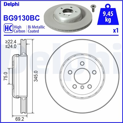 DELPHI BG9130BC EAN: 5012759556450.