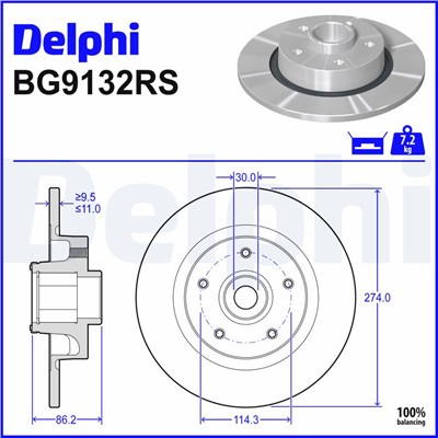 DELPHI BG9132RS EAN: 5012759535257.