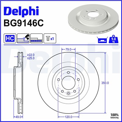 DELPHI BG9146C EAN: 5012759962268.
