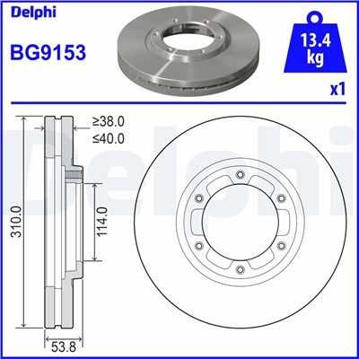 DELPHI BG9153 EAN: 5012759976340.