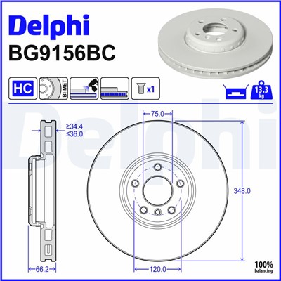DELPHI BG9156BC EAN: 5012759556481.