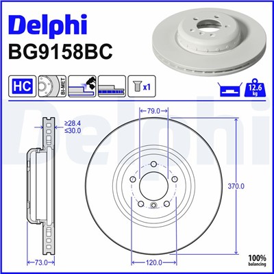 DELPHI BG9158BC EAN: 5012759612941.