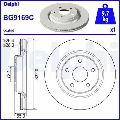 DELPHI BG9169C EAN: 5012759975800.
