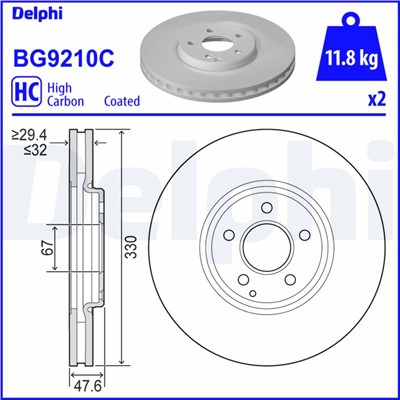 DELPHI BG9210C EAN: 5012759989852.