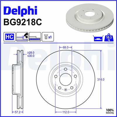 DELPHI BG9218C EAN: 5012759989913.