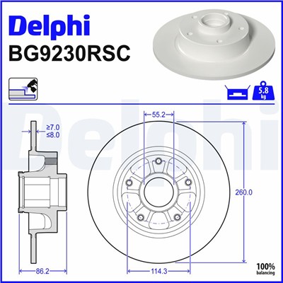DELPHI BG9230RSC EAN: 5012759996867.