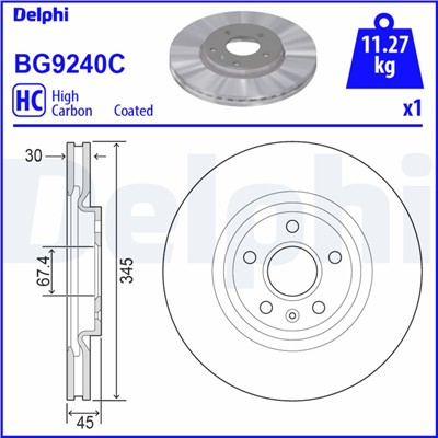 DELPHI BG9240C EAN: 5012759542736.