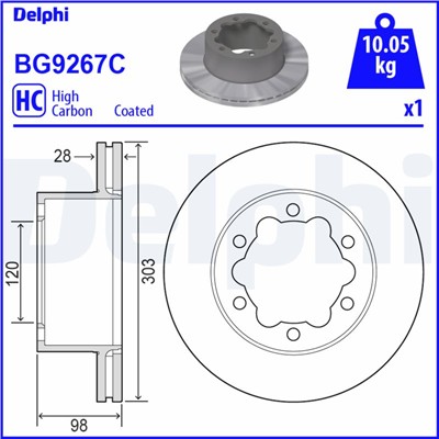 DELPHI BG9267C EAN: 5012759542927.