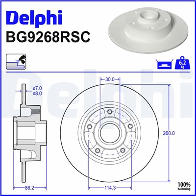 DELPHI BG9268RSC EAN: 5012759549834.