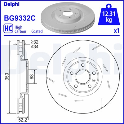 DELPHI BG9332C EAN: 5012759550373.