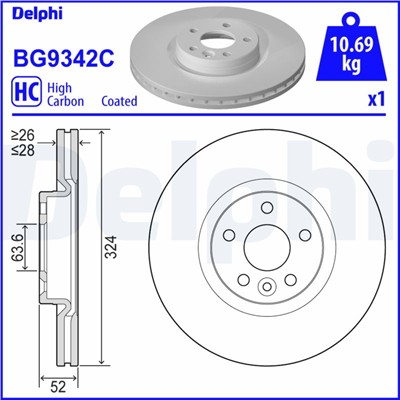 DELPHI BG9342C EAN: 5012759550519.