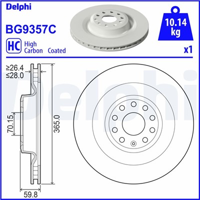 DELPHI BG9357C EAN: 5012759556603.