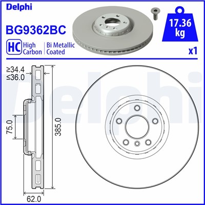 DELPHI BG9362BC EAN: 5012759556313.