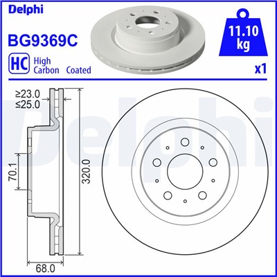 DELPHI BG9369C EAN: 5012759559482.