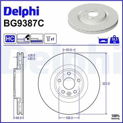 DELPHI BG9387C EAN: 5012759560013.