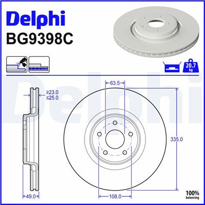 DELPHI BG9398C EAN: 5012759999905.