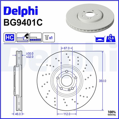 DELPHI BG9401C EAN: 5012759637418.