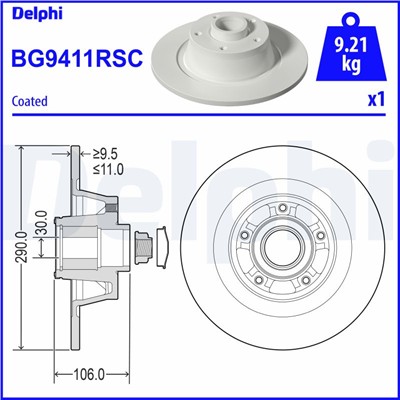 DELPHI BG9411RSC EAN: 5012759554531.