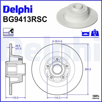 DELPHI BG9413RSC EAN: 5012759559956.