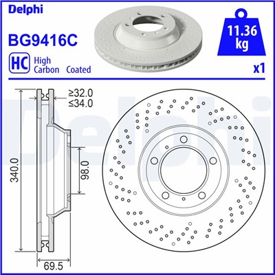 DELPHI BG9416C EAN: 5012759552322.