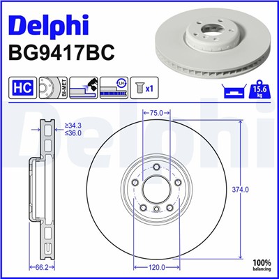 DELPHI BG9417BC EAN: 5012759560150.