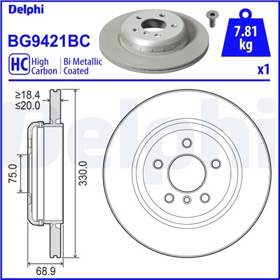 DELPHI BG9421BC EAN: 5012759556436.