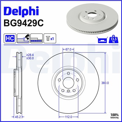 DELPHI BG9429C EAN: 5012759640982.
