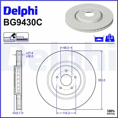 DELPHI BG9430C EAN: 5012759641057.