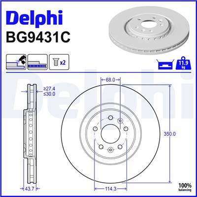 DELPHI BG9431C EAN: 5012759641064.