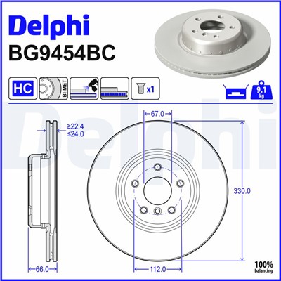 DELPHI BG9454BC EAN: 5012759893029.