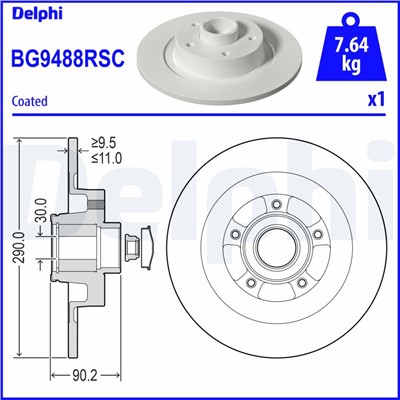 DELPHI BG9488RSC EAN: 5012759578360.
