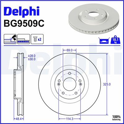 DELPHI BG9509C EAN: 5012759582879.