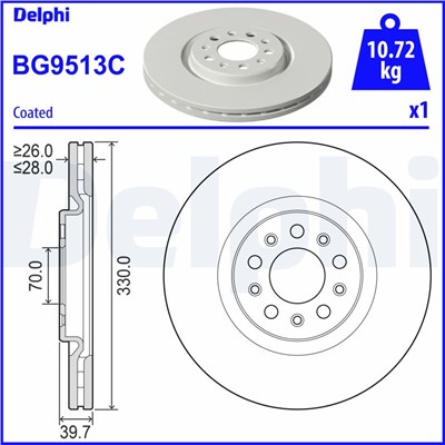DELPHI BG9513C EAN: 5012759595480.