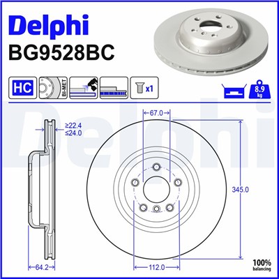 DELPHI BG9528BC EAN: 5012759556368.